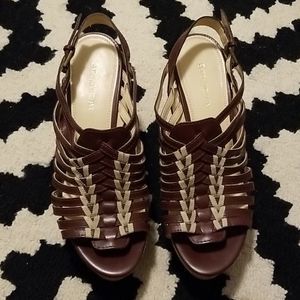 Enzo Angiolini Jolted Platform Wedge Sandals 10.5